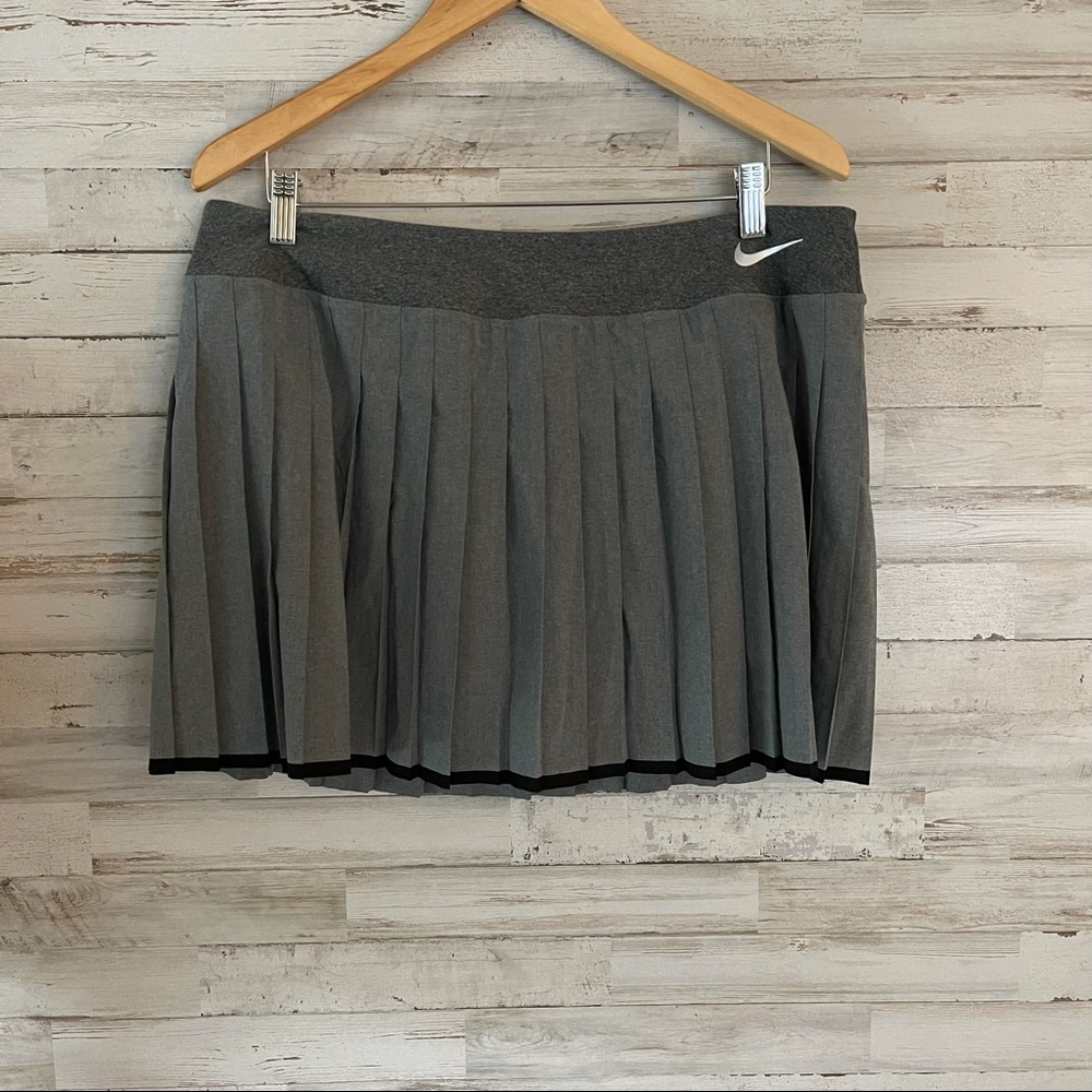 Nike Pleated Tennis Skirt Charcoal Gray Size XL